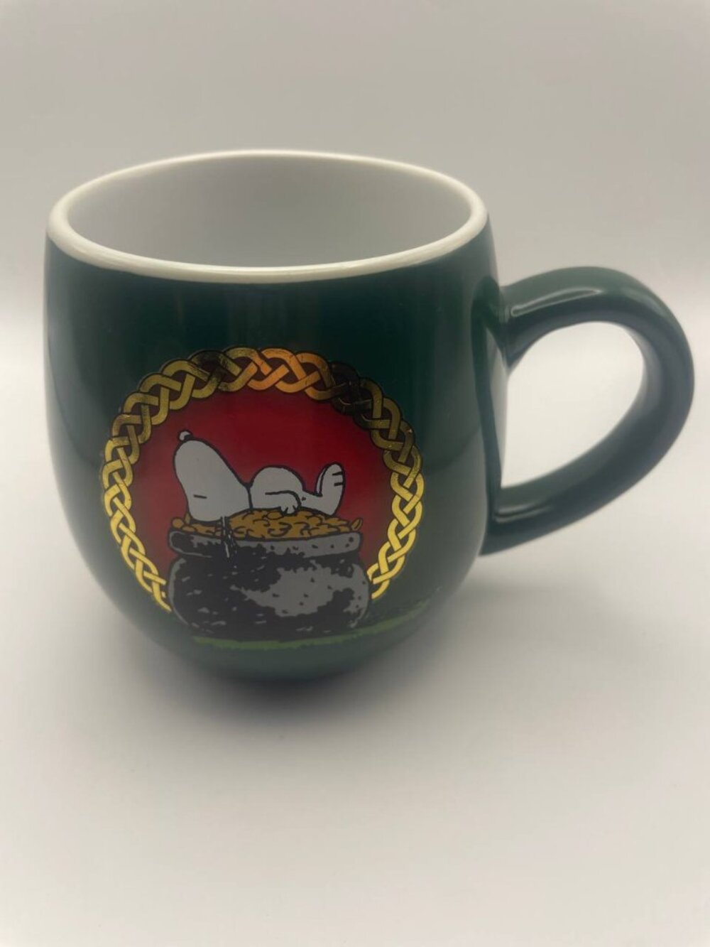 Peanuts Snoopy Pot of Gold Celtic Knot Mug - Lucky St. Patrick's Day Coquette